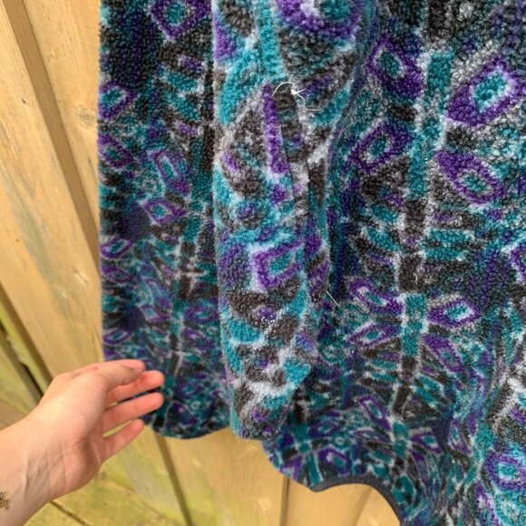 Vintage 1992 The North Face Half Zip Patterned Jacket Large - Picture 8 of 13